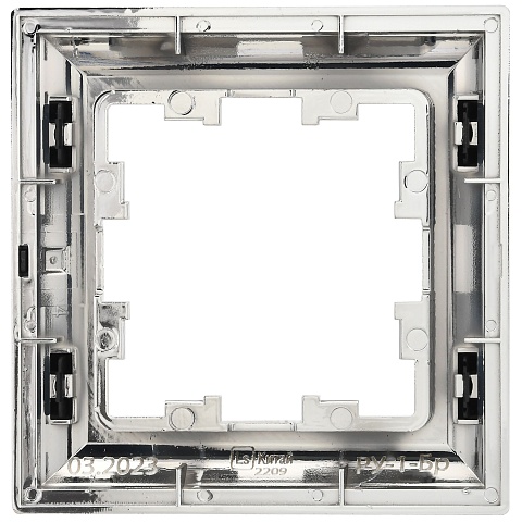 IEK BRITE DECOR Черный/хром 3D-форма Рамка 1-мест. РУ-1-Бр