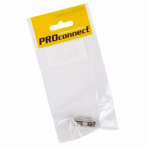 PROconnect Переходник антенный, (штекер F - гнездо TV), (1шт.) (пакет)  PROconnect