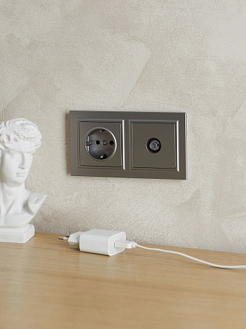 IEK BRITE Рамка 2-местная IP44 РУ-2-БрС-44 сталь