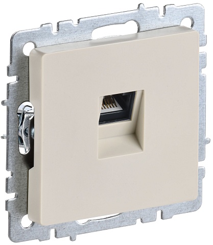 IEK BRITE BASE Бежевый Розетка RJ45 комп.кат.6 РК11-БрКр