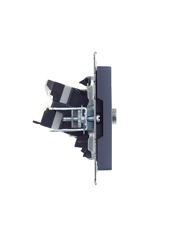 IEK BRITE Розетка двойная TV+RJ45 кат.5E РТВ/РК12-БрМ маренго