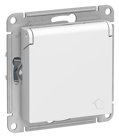 Systeme Electric AtlasDesign Лотос Розетка с/з со шторками с крышкой, 16А, IP20, механизм