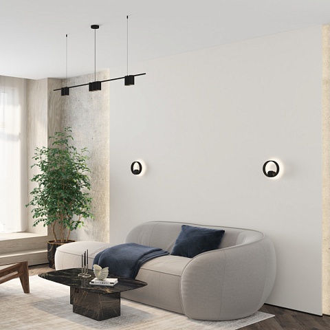 Denkirs DK5060-BK Бра ORBIT, IP20, 3000К, LED, 10 Вт, черный матовый, алюминий