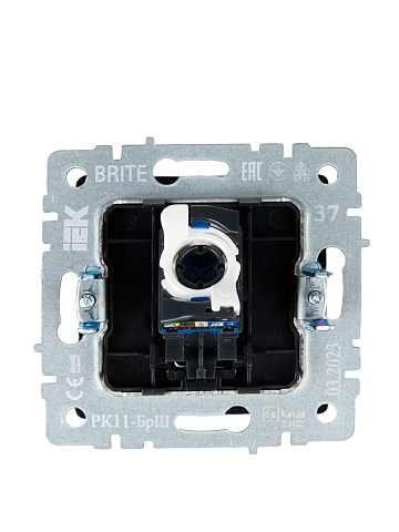 IEK BRITE BASE Шампань Розетка комп. RJ45 кат.6 РК11-БрШ