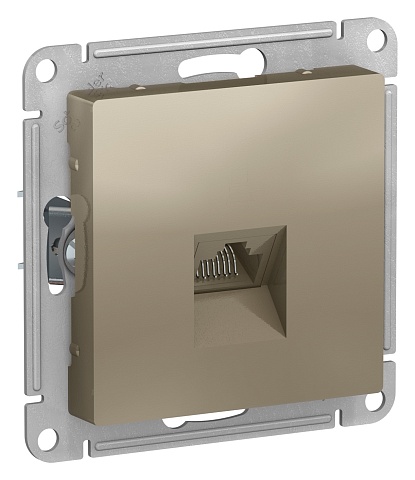 SE AtlasDesign Шампань Розетка компьютерная RJ45, механизм