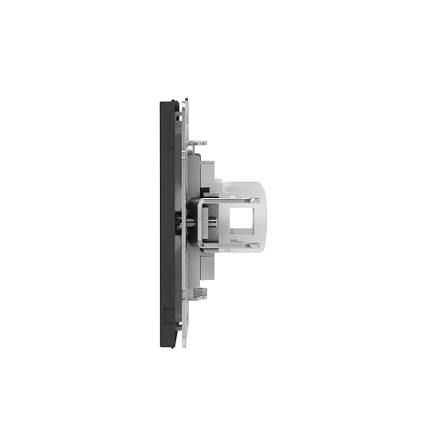 DKC KANT Компьютерная розетка RJ-45 без шторки, кат.6А двойная, черный уголь
