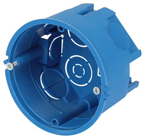 ЭРА Коробка установочная KUT-68-45-blue синяя 68х45мм для твердых стен саморезы IP20