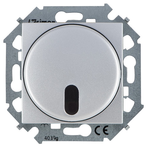 Simon 15 Алюминий Светорегулятор с управлением от ИК-пульта, проходной, 500Вт, 230В, винт. зажим