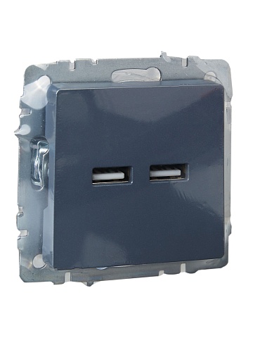 IEK BRITE Роз. USB A+A 3,1А РЮ10-1-БрМ мар.