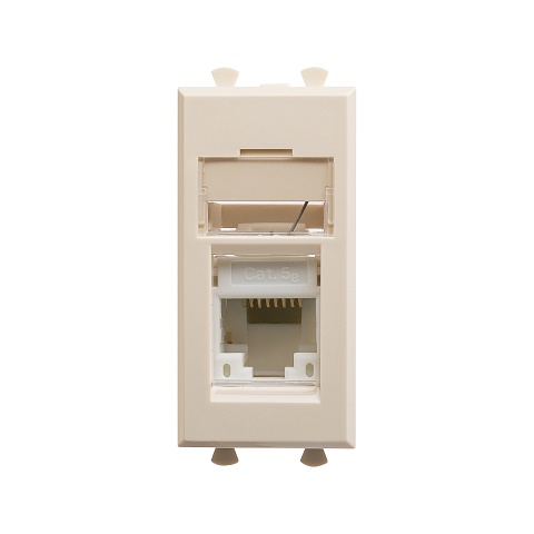 DKC Avanti Ванильная дымка Компьютерная розетка RJ-45  категория 5е 1 модуль