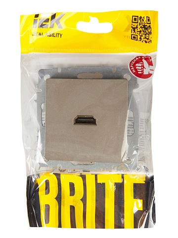 IEK BRITE Розетка HDMI РHDMI-0-БрШ шампань