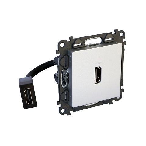 Legrand VLN-l Алюминий  HDMI с разьемом