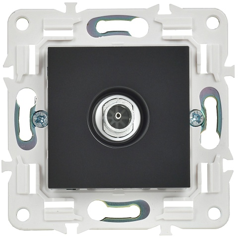 IEK SKANDY Черный Розетка TV оконечная SK-A12Bl