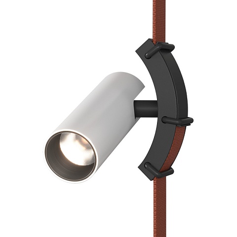Denkirs DK5547-BW+BK Поворотный трековый светильник Belty Spot со светодиодом d35mm L127mm 48V 7W 30° 3000K IP20 белый с черным алюминий