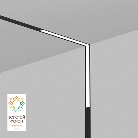 Denkirs DK8015-BK Угловой трековый светильник SMART LINEAR со светодиодом, L312*312, 220V, 18W, 3000-6000К, 120°, IP20, черный