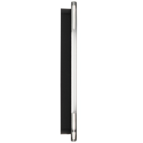 IEK BRITE DECOR Черный матовый стекло скругл.угол Рамка 1-мест. РУ-1-2-Бр RE