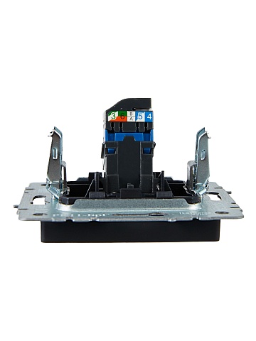 IEK BRITE BASE Графит Розетка комп. RJ45 кат.6 РК11-БрГ