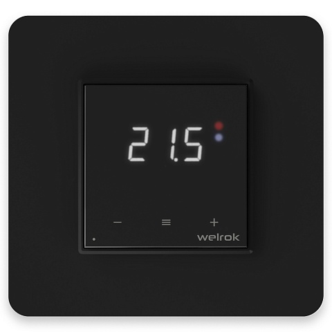Welrok оz bk Терморегулятор, управление нагревом через Wi-Fi 16 А, 3000 ВА, 5…45  °С