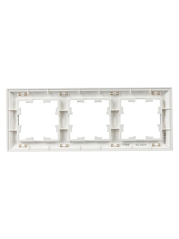 IEK BRITE DECOR Алюминий 3D-форма Рамка 3-м РУ-3-Бр