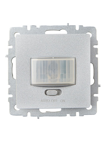 IEK BRITE BASE Алюминий Датчик движения ДС10-1-БрА