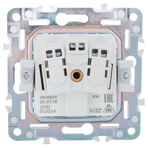 IEK SKANDY Бежевый Розетка с/з с защитными шторками и крышкой 16А IP44 SK-R11B