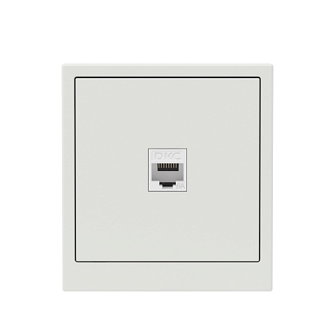 DKC KANT Компьютерная розетка RJ-45 без шторки, кат.6А одинарная,белый песок