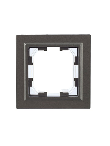 IEK BRITE Рамка 1-местная IP44 РУ-1-БрС-44 сталь