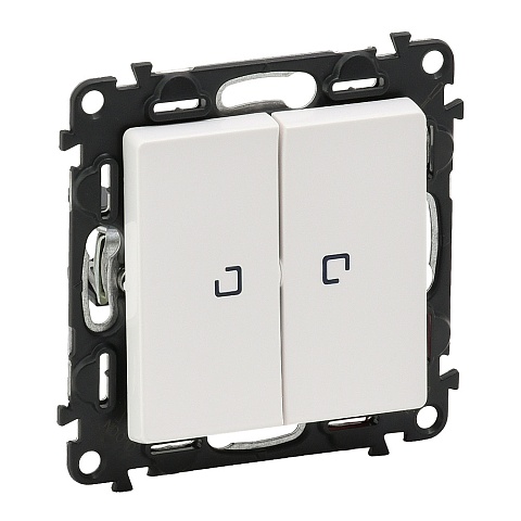 Legrand Valena LIFE DIY Бел Переключатель 2-клавишный с подсветкой 10А 250В