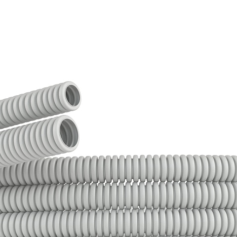 DKC Труба ПВХ гибкая гофрированная тяжелая D=16мм (100м) серая без протяжки (Серия 9)