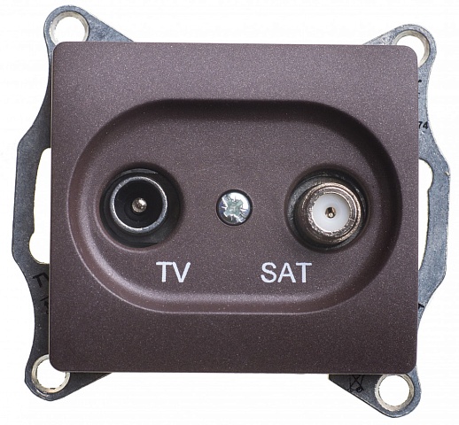 SE Glossa Шоколад Розетка TV-SAT оконечная 1DB