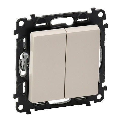 Legrand Valena LIFE DIY Сл.кость Выключатель 2-клавишный 10А 250В