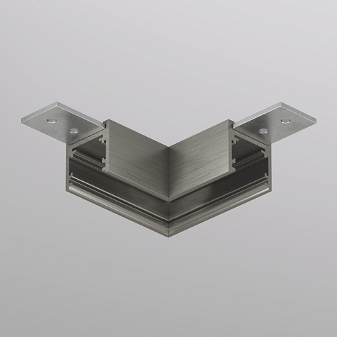 Denkirs TR5731-DN Угловой элемент трека, 90° потолок-потолок, для трека SHINE BASE, темный никель, алюминий