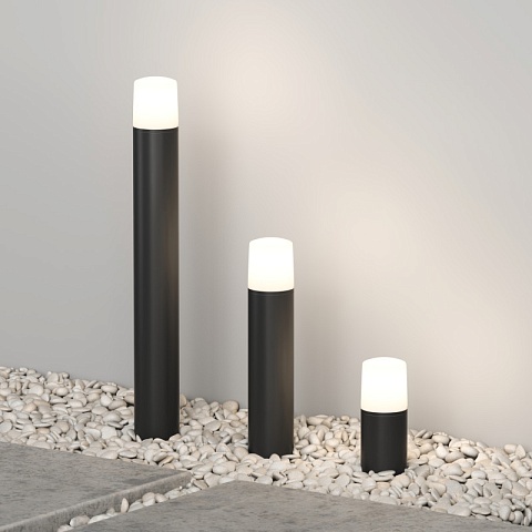 Denkirs DK9743-BK Ландшафтный уличный светильник NORD, IP65, 1хE27 LED, до 18 Вт, черный, алюминий