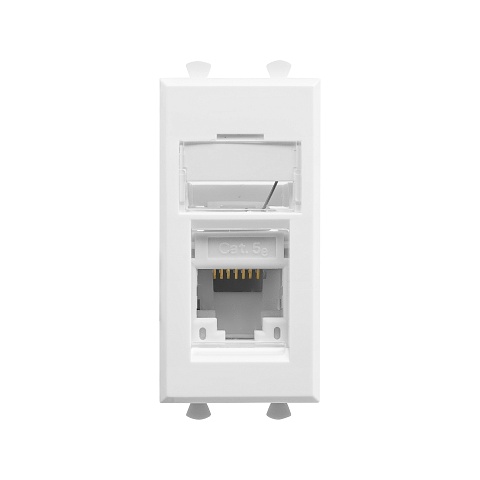 DKC Avanti Белое облако Компьютерная розетка RJ-45  категория  5е 1 модуль