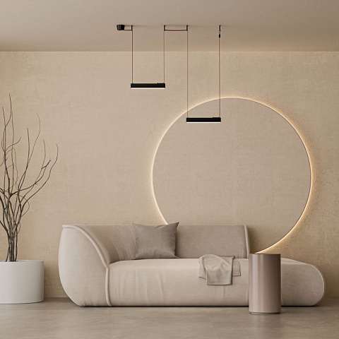 Denkirs DK5575-BK Трековый светильник Belty Linear со светодиодом L323mm H45mm 48V 12W 120° 3000K IP20 черный алюминий