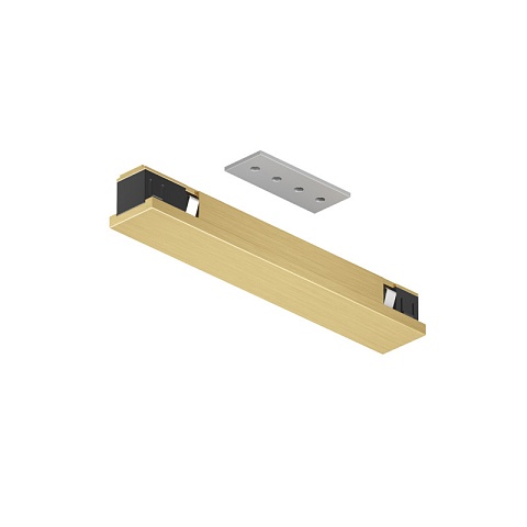 Denkirs TR5722-SB Электрический коннектор прямой для трека SHINE BASE, 48V DC, IP20, сатинированная латунь, алюминий