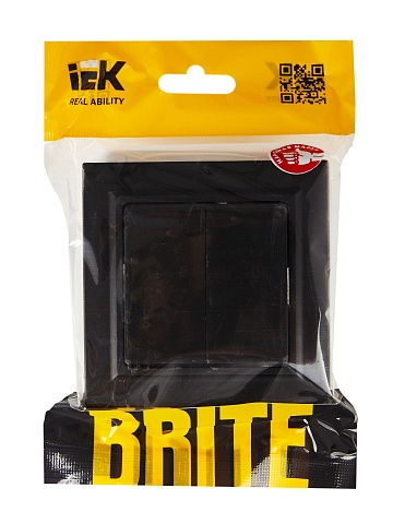 IEK BRITE Черный Выключ. 2-кл. 10А в сборе ВСР10-2-0-БрЧ