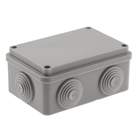 ЭРА Распаячная коробка KORv-120-80-50-6g открытой установки серая 120х80х50мм на винтах 6 гермовводов IP55