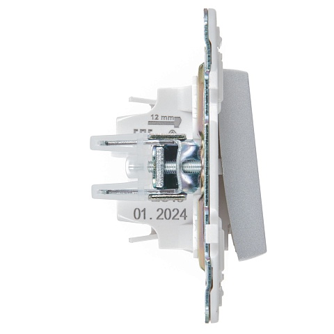 IEK SKANDY Серебряный Выключатель 1-клавишный 10А SK-V01S