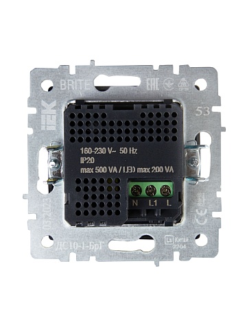 IEK BRITE BASE Графит Датчик движения ДС10-1-БрГ