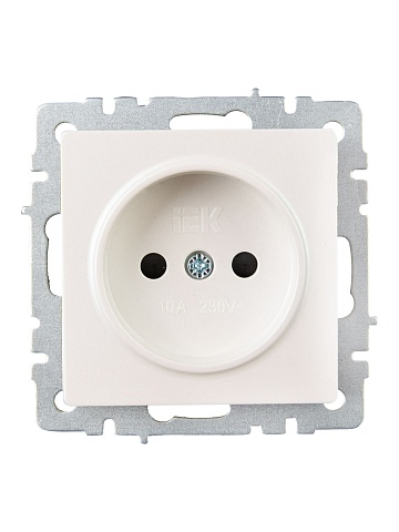 IEK BRITE BASE Жемчуг Розетка без з/к с з/ш 10А РСш10-2-БрЖ