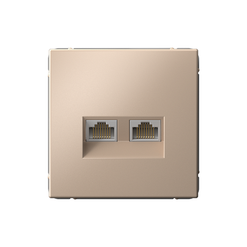 Systeme Electric ArtGallery Песочный Розетка двойная компьютерная RJ45+RJ45, кат. 5е, механизм