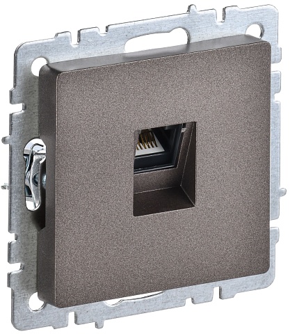 IEK BRITE BASE Темн.бронза Розетка комп. RJ45 кат.6 РК11-БрТБ