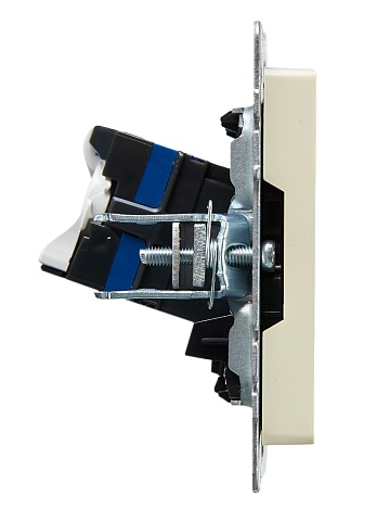 IEK BRITE BASE Бежевый Розетка RJ45 комп.кат.6 РК11-БрКр