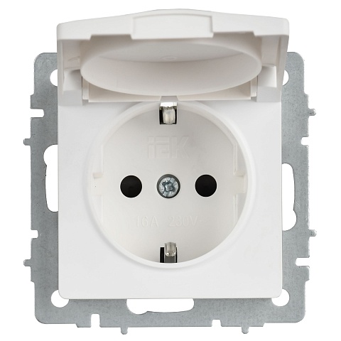 IEK BRITE Роз. с з/к/ш с кр. 16А IP20 РСбш10-3-БрАБ а/б