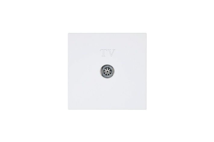 Jasmart FD Матовый белый (soft touch) Розетка TV Φ9.5mm оконечная