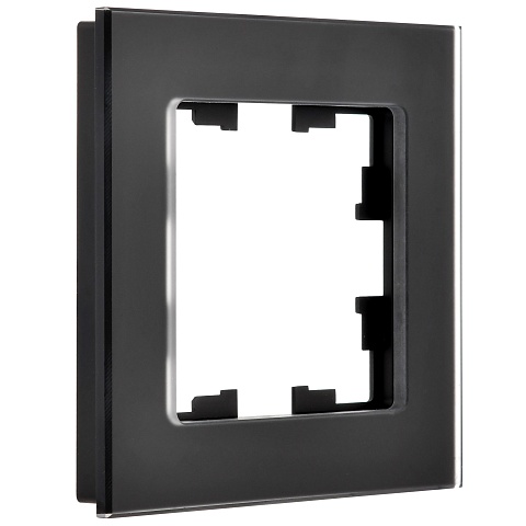 IEK BRITE DECOR Черный матовый стекло Рамка 1-м РУ-1-2-Бр