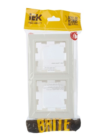 IEK BRITE Рамка 2-местная IP44 РУ-2-БрБ-44 белый