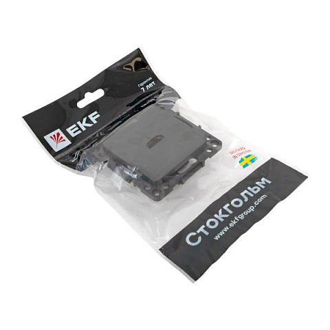 EKF Стокгольм Механизм розетки HDMI черный.