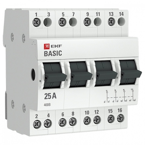 EKF Basic Трехпозиционный переключатель 4P 25А